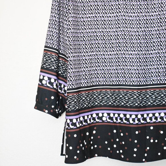 Eloquii Lace Up Front Long Sleeve Tunic Top - Picture 5 of 11